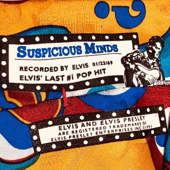 Elvis Presley Superba Suspicious Minds Silk Tie - Picture 7 of 9